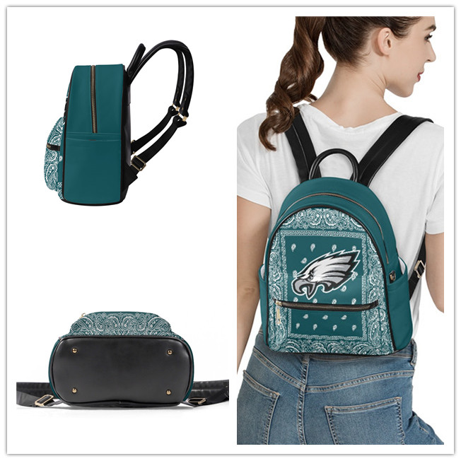 Philadelphia Eagles PU Leather Casual Backpack 001